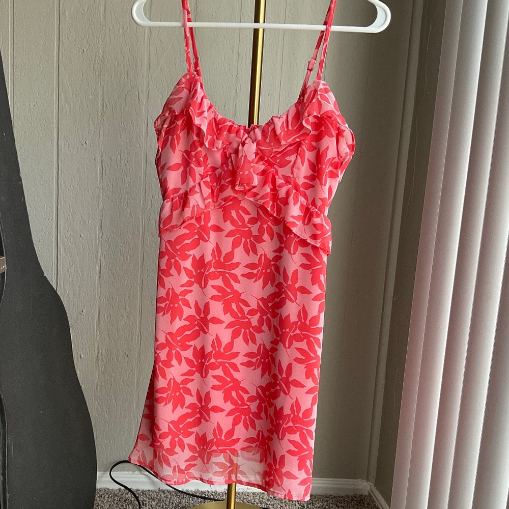 Bright Pink Ruffle Dress